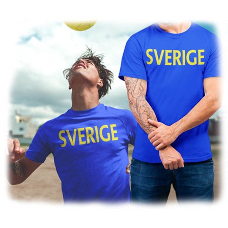 Sverige blå t-shirt