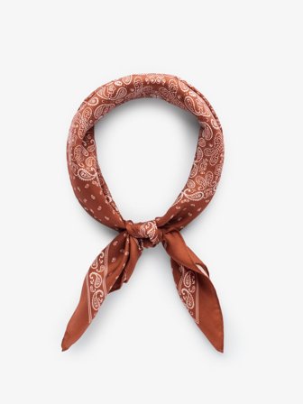 John Henric Men's Terracotta Bandana Paisley Size Onesize