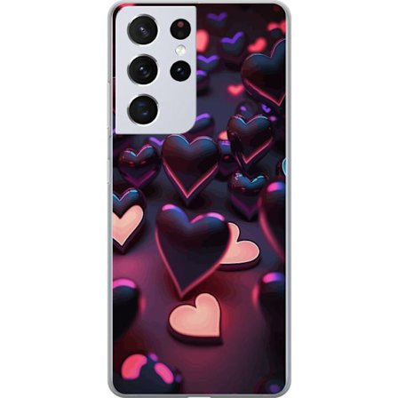 Kompatibel Mobilcover til Samsung Samsung Galaxy S21 Ultra 5G Midnatshjerter