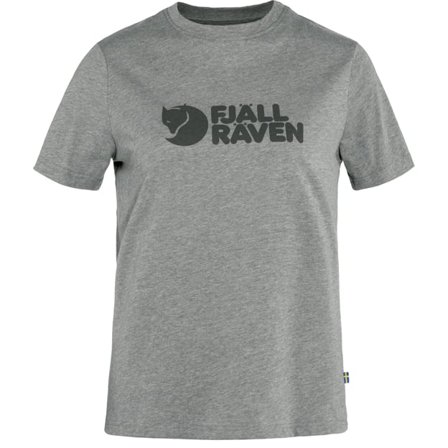 Fjällräven Women's Logo T-Shirt in Grey/Melange, Bio-Baumwolle | Size: 2XS