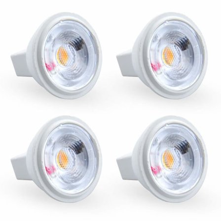 3W MR11 GU4 LED-pære Kold Hvid 6000K AC/DC 12V (4 stk)