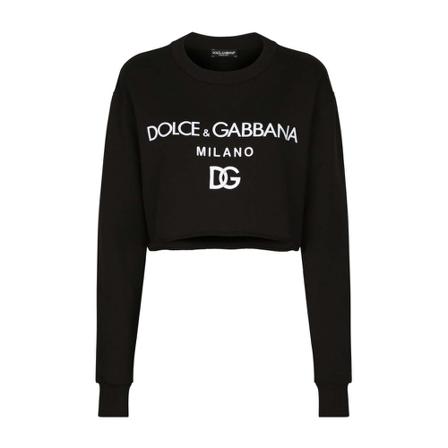 Dolce & Gabbana, Sweatshirts Czarny, Kobieta, Rozmiar: S