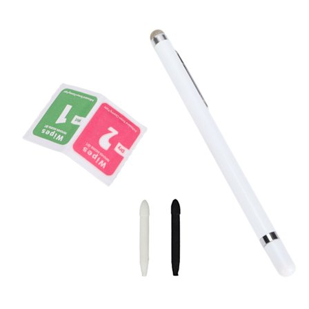 Styluspenna med mjuk fiberspets, tyst och smidig skrift, slitstark, exakt pekskärmspenna för telefon och surfplatta