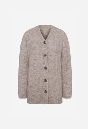 CAMILLA PIHL - Paula Knit Cardigan - Taupe Melange - S