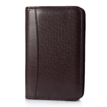 PU-skinndeksel A6 Notebook med glidelås Løsbladet Business Notepad med kalkulator