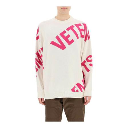 Vetements maxi logo sweater Hvid, Herre