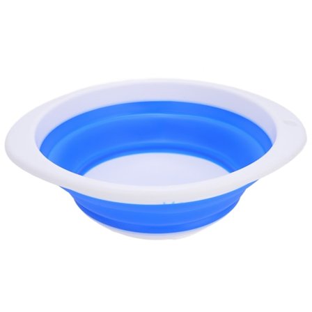 Vikbar Balja Portabel Multifunktionell Plast Gummi Grönsakstvätt Hink för Resor 26x23x8cm