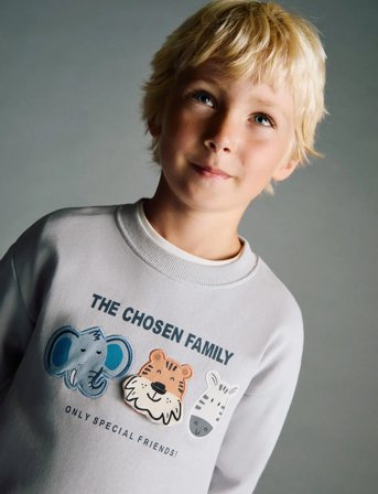 Mango Sweatshirt With Embroidered Animals - Cream - 4-5