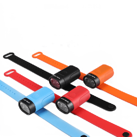 x USB-ladattavat rannevalot - oranssi ja musta