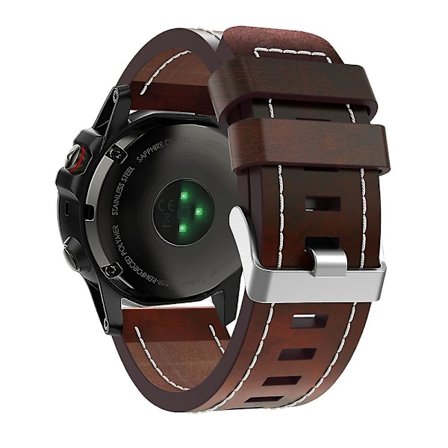 26mm Sytt Läderarmband kompatibelt med Garmin D2 Charlie