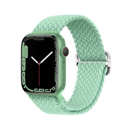 Flätat Armband för Apple Watch 42/44/45 mm Mintgrön M