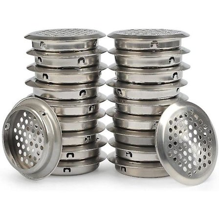 HKK 50 stk Ventilasjonsrist i rustfritt stål med ventilasjonshull