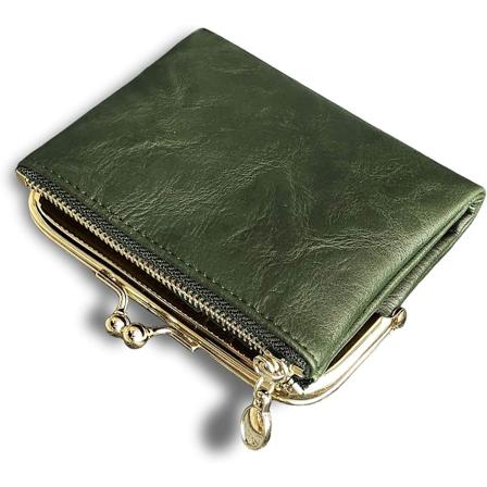 Damplånbok Liten Rfid Dam Kompakt Bifold Läder Vintage Co