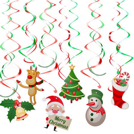 1 Set Julfolie Spiralhänge