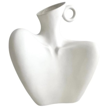 Minimalistisk keramisk kvindekrop formet blomster vase keramisk blomster vase hvid krop statue til boligindretning