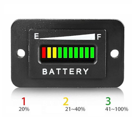48V LED-batteriindikatormätare, för Ezgo Club Car Yamaha Golfvagnar