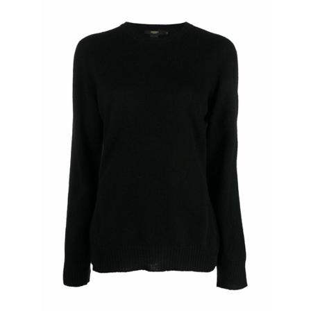 Seventy Round-neck Strik Sort, Dame Striktrøjer