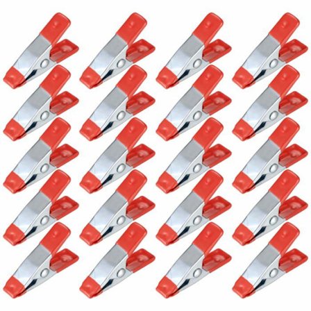 20 stycken metallfjäderklämmor, modellbyggartänger, metallfjäderklämmor, klädnypor grepphållare för presenning, etc. - 2 tum