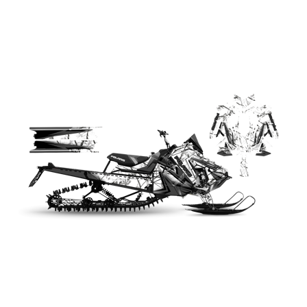 Tarrasarja SweTown Real Camo Harmaa - Polaris Axys 800 Pro RMK 163 2016-2020