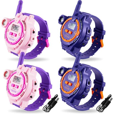 4 stycken laddningsbara walkie talkies Tvåvägsradio Walky Tal,ZQKLA