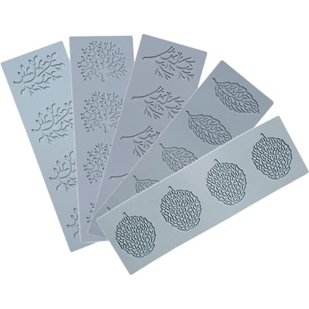 5 kpl Lehti Silikonimuotit 3D Koralli Oksa Lehdet Pitsi Alusta Kakkuun