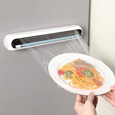 Gjenbrukbar matpapirdispenser, matpapirdispenser med magnetisk sugekraft, inkludert 100 m ekstra tykk matpapir