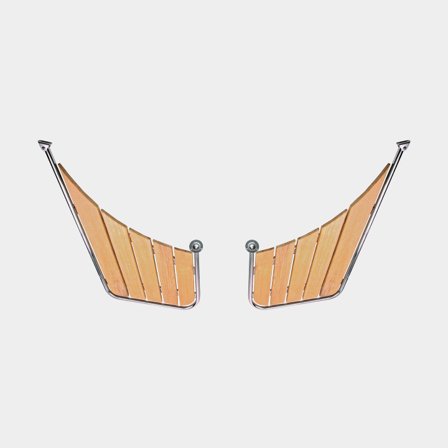 Swim platform / bathing platform for snipe 1852-Marine, teak & acid-resistant stainless steel, 95 / 43 cm x 53 cm