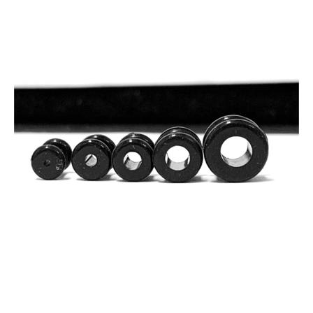 Silikon Tunnlar I Svart, 3mm-8mm, 5st Svart