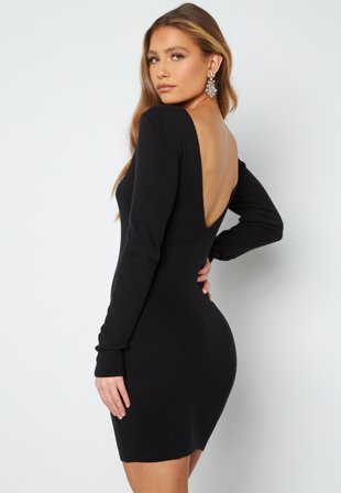 BUBBLEROOM Hunter knitted dress Black Klær