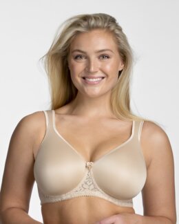 T-shirt-bh med bygel Smooth Lacy Beige - F80 - Miss Mary