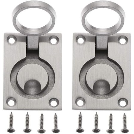 2-pak heldæksel låsehåndtag skjult skab rustfrit stål håndtag sailorcatrocyer til yacht båd med 8 stk monteringsskruer 62 x 44 mm