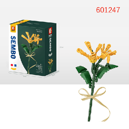 Byggsten Bukett 3d-modell Toy Rose Flower Assembly Brick