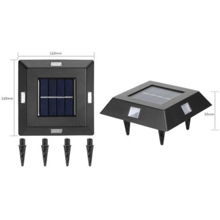 Utomhus solcellslyktor, fyrkantig vägglampa i plast