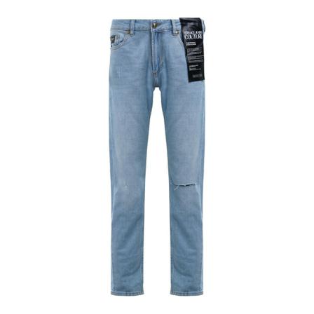 Versace Jeans Couture Embroidered Light Stretch Denim Jeans Blå, Herre, Størrelse: W30