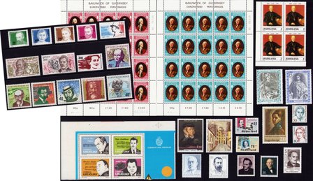 Berømte personer - Frimærkepakke - Postfrisk