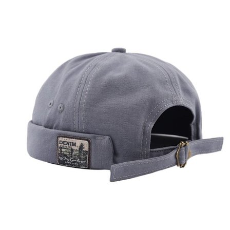 Men Docker Cap Retro Dome Melon BLÅ