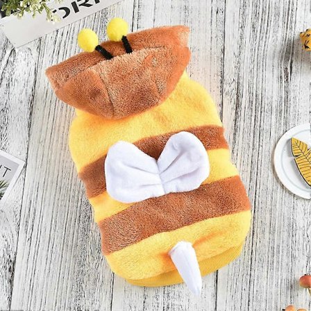 Hunde Halloween Kostume Kat Halloween Tøj Hvalp Kat Bi Kostume Tøj Chihuahua Hunde Sweater Små Hunde Jakker (M)