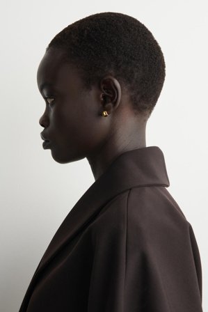 COS Women's Pendientes Medio Aro Mini in Dorado