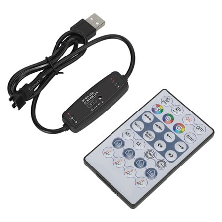 Trådlös Bluetooth RGB LED Strip Controller Fjärrkontroll USB Dream Color Musikläge 5V Ljusremsor