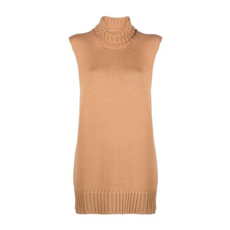 Jil Sander, Sleeveless Knitwear Bruin, Dames, Maat:M