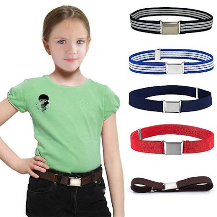Børne Bælte Elastisk Stretch Justerbar Bælte Til Drenge Piger Med Spænde