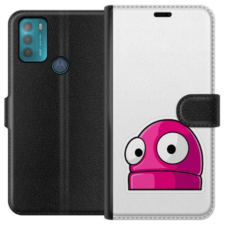 Kompatibel Tegnebogsetui til Motorola Motorola Moto G50 Rosa tegneseriefigur med store øjne i legende og humoristisk stil