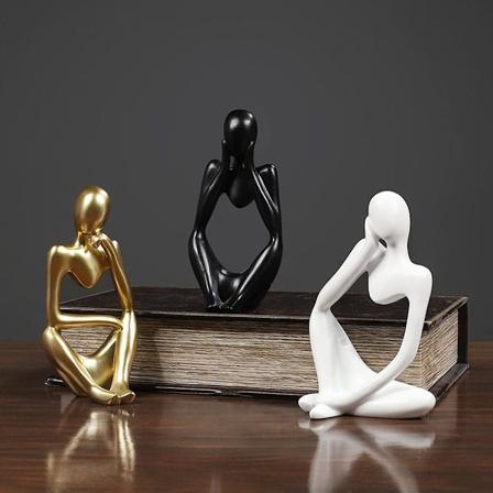 3-delt abstrakt kunstsculptur Tænk modellering Hjemindretning