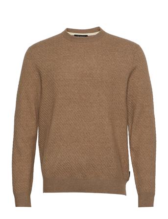 Knares Strikket Trøje Med Rund Hals Brun Ted Baker