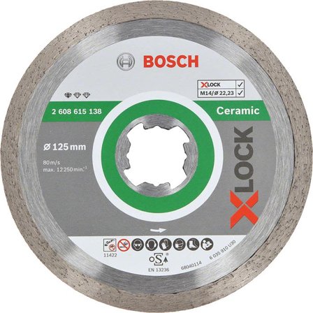 Bosch Standard for Ceramic Kappeskive X-LOCK 125 × 22,23 × 1,6 x 7 mm, Maskintilbehør & forbruk