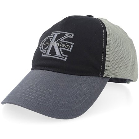 Calvin Klein - Black trucker Czapka Z Daszkiem - Color Block Mesh Black Trucker @ Hatstore