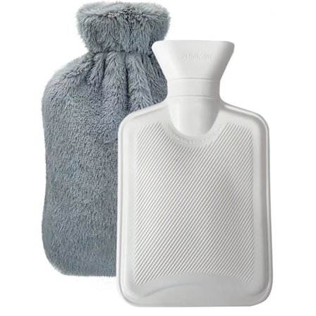 Varmtvandsflaske med betræk 1L sengeflaske varmepose bærbar
