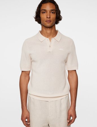 J. Lindeberg Reymond Structure Knit Polo - Pink - S