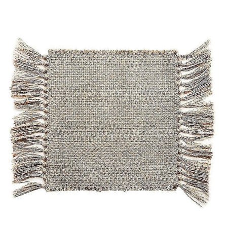 Paksu juuttimatto liukuesteellä, kulutusta kestävä, lämmöneristävä, pöytäliina, käsintehdyt hapsut E