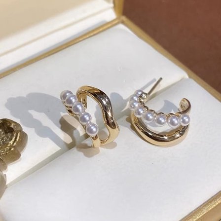 Kvalitets sötvattenspärla dingla stud pärlörhängen